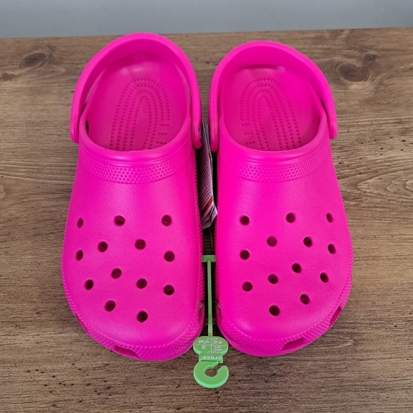 New! Crocs Classic Clogs Pink Crush Colour Size 10 Womens 8 Mens EU 41/42 Unisex - Picture 13 of 13